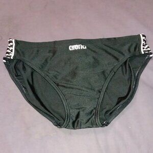 ARENA VINTAGE BLACK TEAM SWIM BRIEF, SIZE LARGE (Pre-Owned)